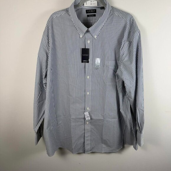 NWT Lauren Ralph Lauren Big & Tall Ultraflex Striped Long Sleeve Shirt 4XL - Picture 1 of 4